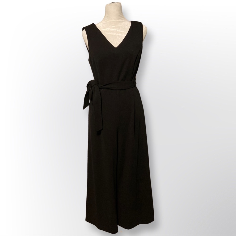 NWT | Calvin Klein Sleeveless Black Jumpsuit with Waist Tie Size 4